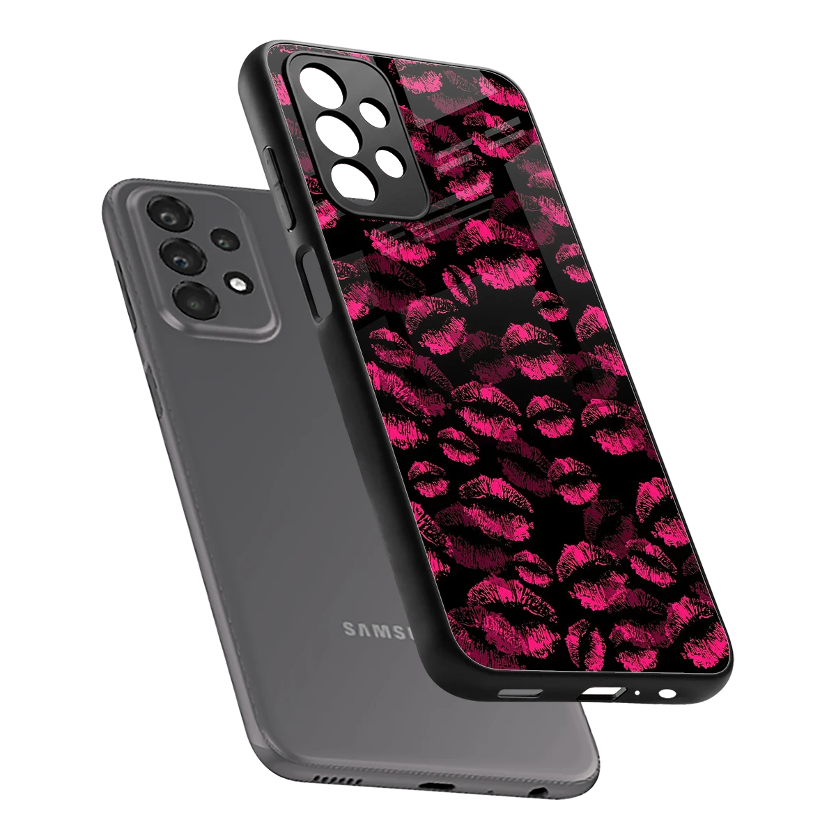 Lip Love sleek samsung galaxy a23 cover with tempered glass back and TPU edges