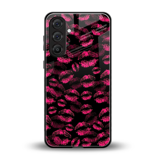 Lip Love back phone cover | glass case for samsung galaxy m36 5g
