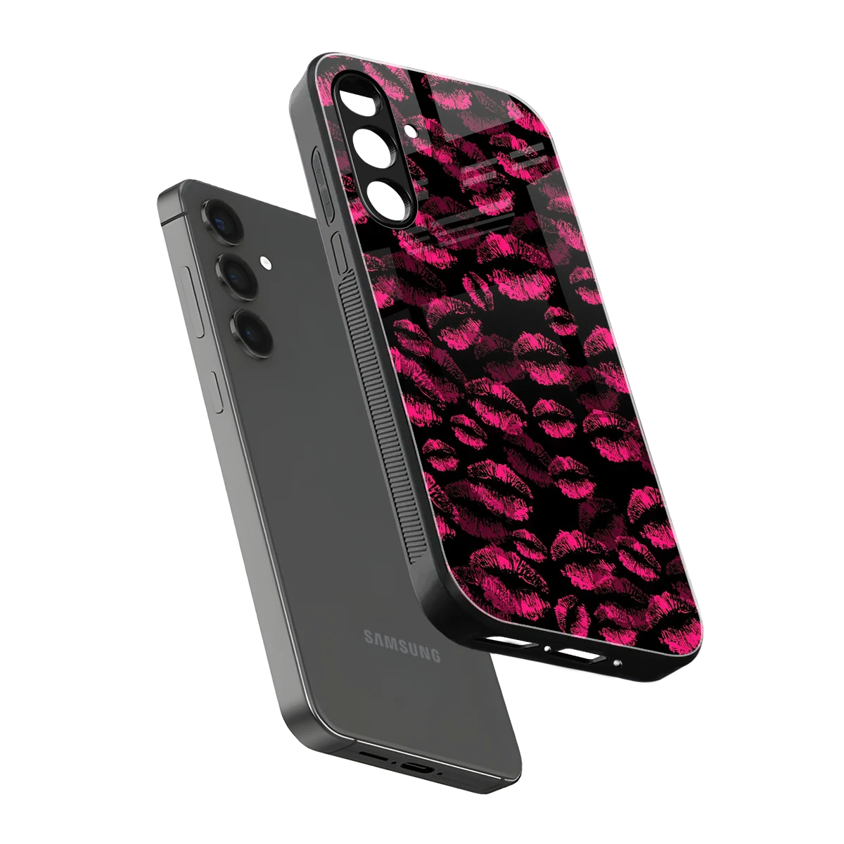Lip Love sleek samsung galaxy a14 5g cover with tempered glass back and TPU edges
