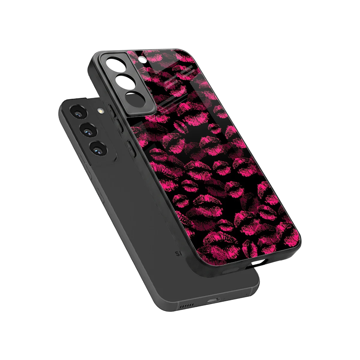Lip Love sleek samsung galaxy s22 cover with tempered glass back and TPU edges