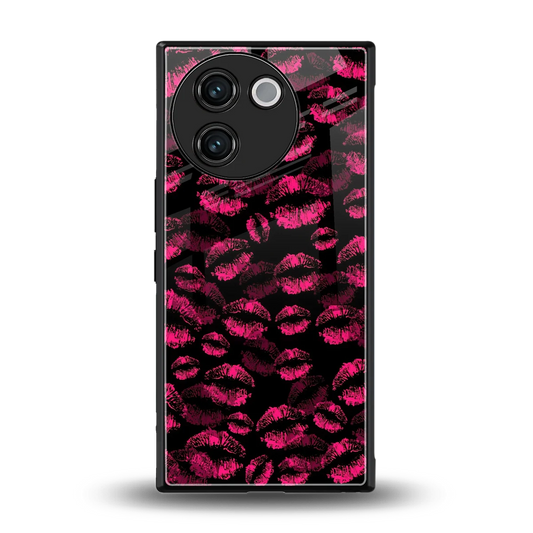 Lip Love back phone cover | glass case for vivo v30e