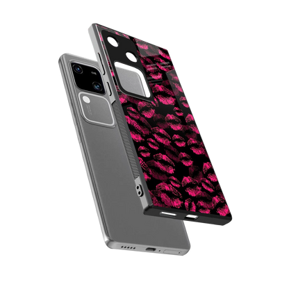 Lip Love sleek vivo v30 cover with tempered glass back and TPU edges