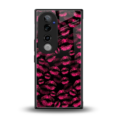 Lip Love back phone cover | glass case for vivo v40 pro