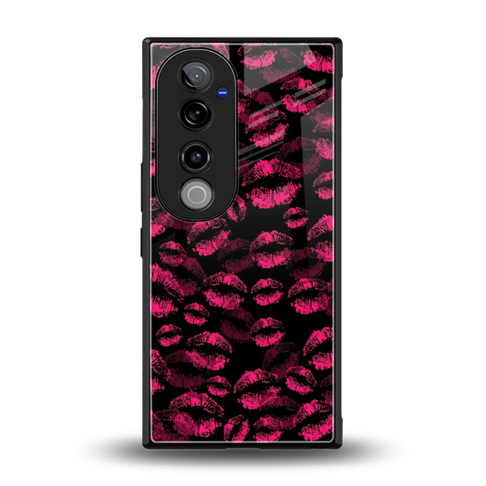 Lip Love back phone cover | glass case for vivo v40 pro