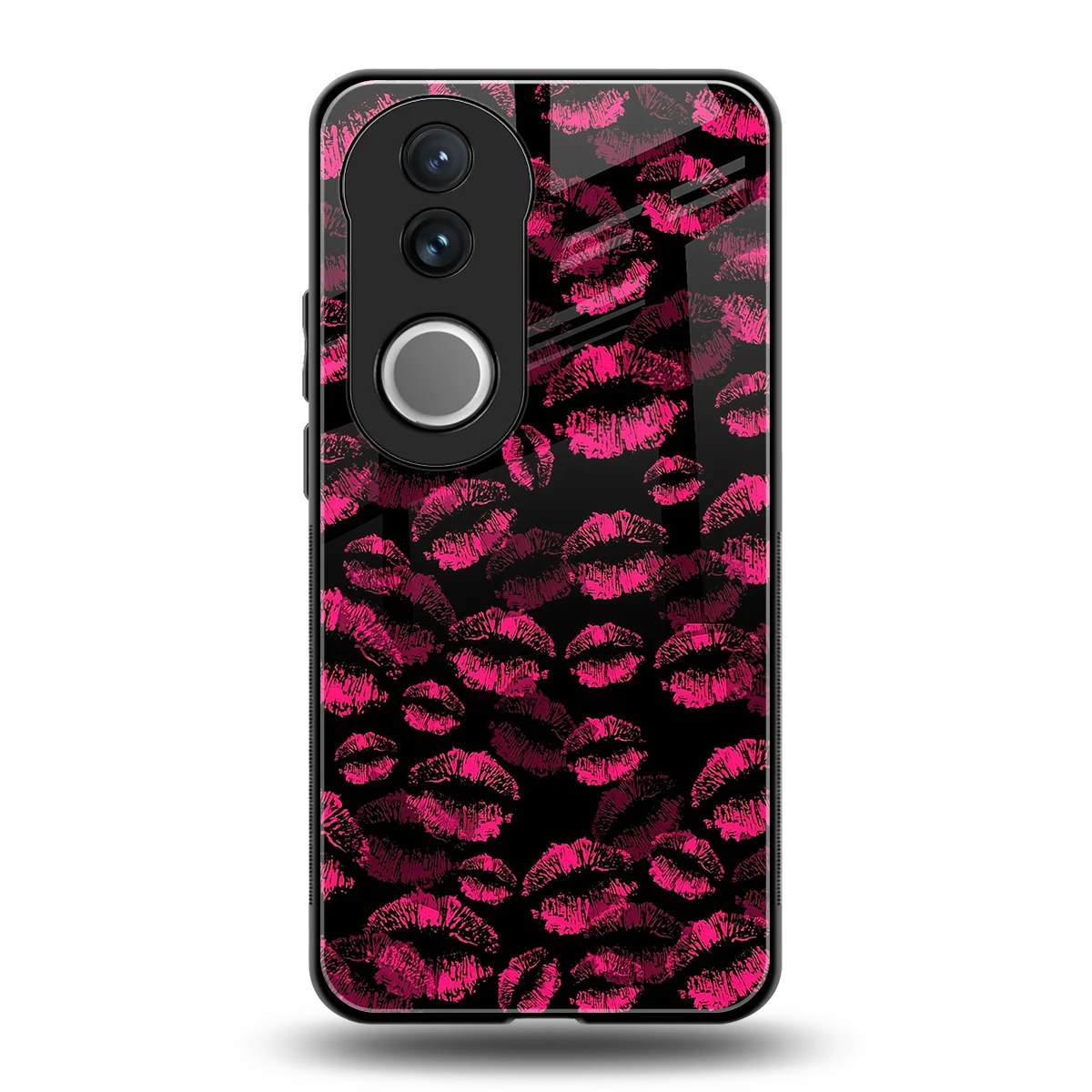 Lip Love back phone cover | glass case for vivo v50