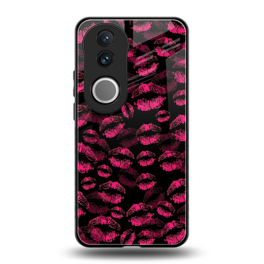 Lip Love back phone cover | glass case for vivo v50