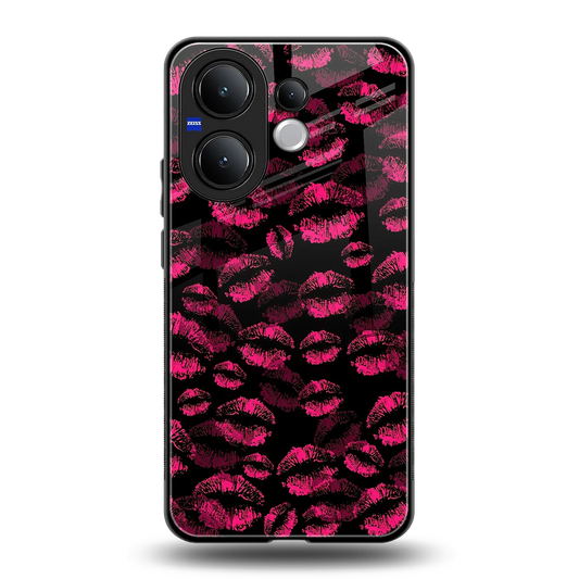Lip Love back phone cover | glass case for vivo v60