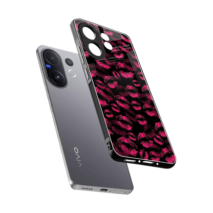 Lip Love sleek vivo v60 cover with tempered glass back and TPU edges