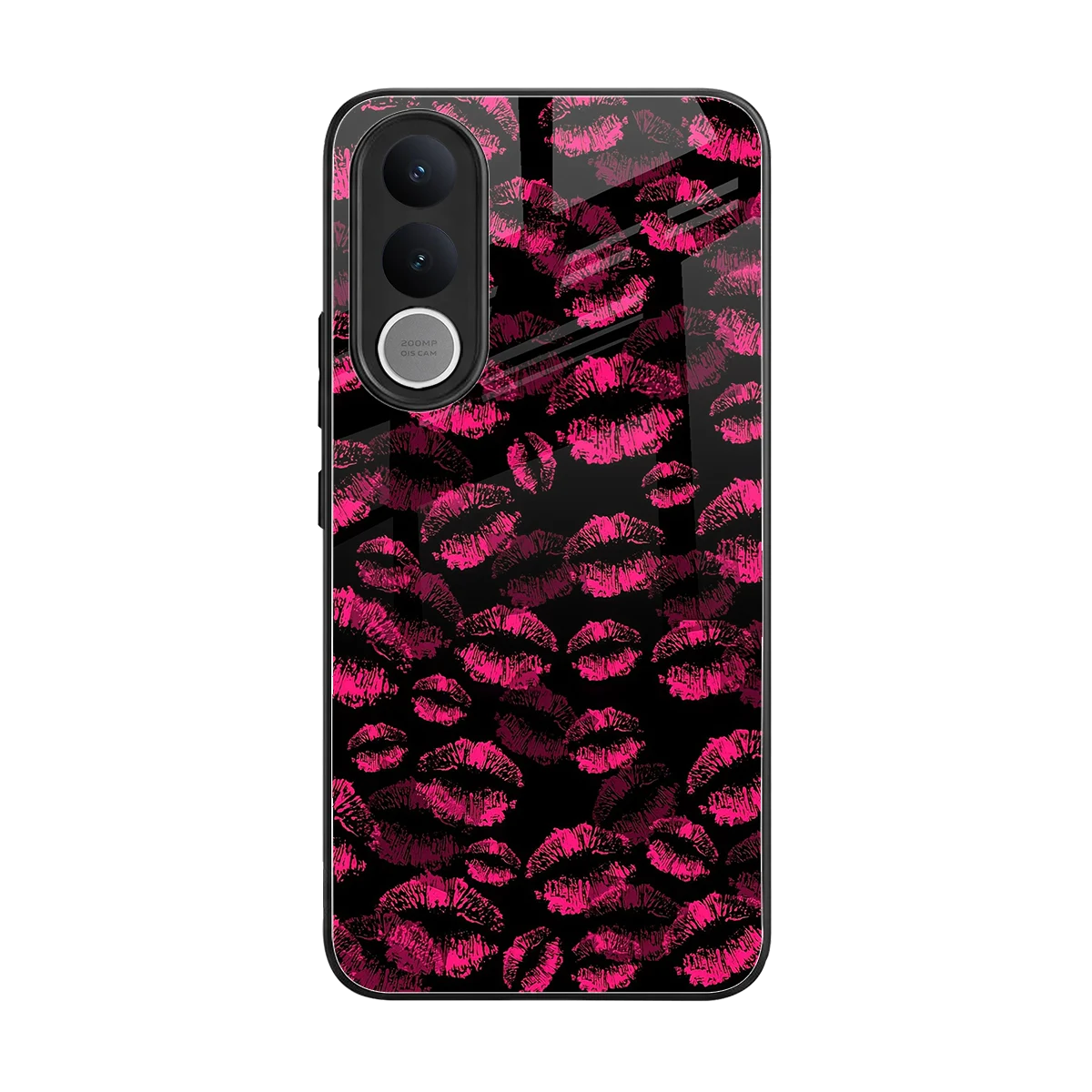 Lip Love back phone cover | glass case for vivo v70 fe