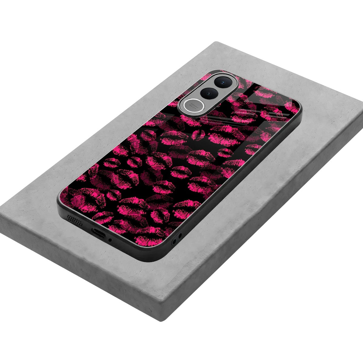 Lip Love stylish phone case for vivo v70 fe | glossy glass and slim fit
