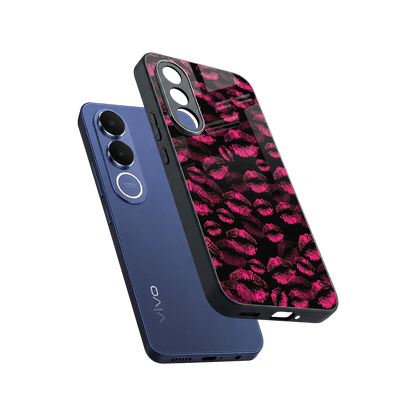 Lip Love sleek vivo v70 fe cover with tempered glass back and TPU edges