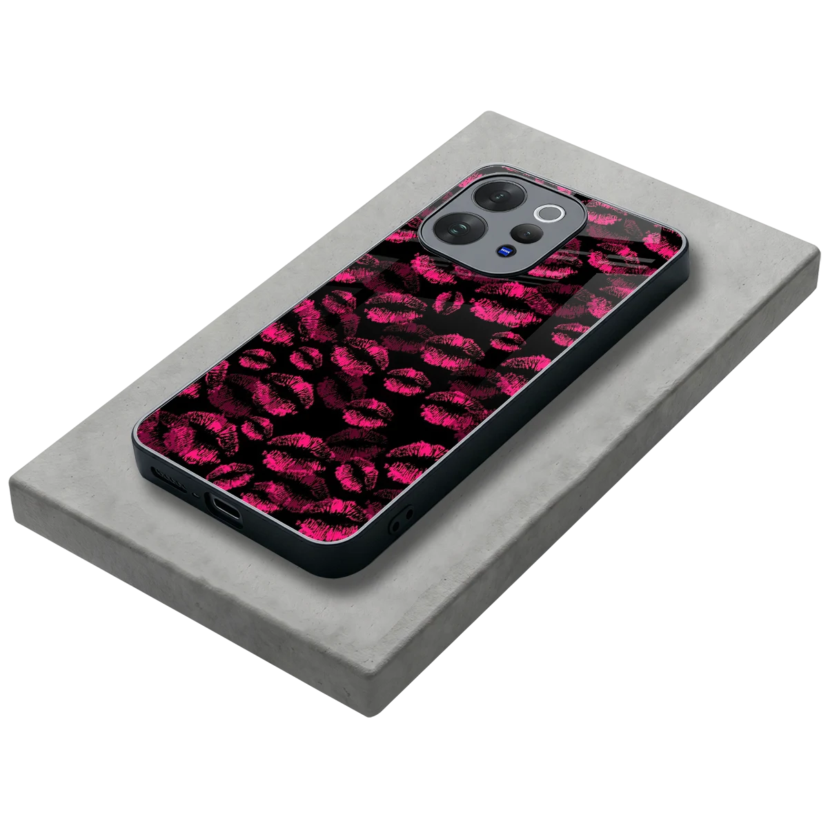 Lip Love stylish phone case for vivo v70 | glossy glass and slim fit