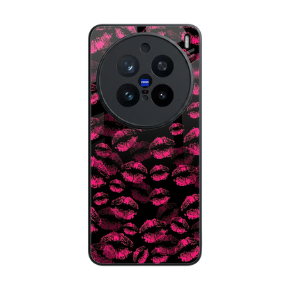 Lip Love back phone cover | glass case for vivo x200 pro