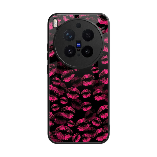 Lip Love back phone cover | glass case for vivo x300 pro