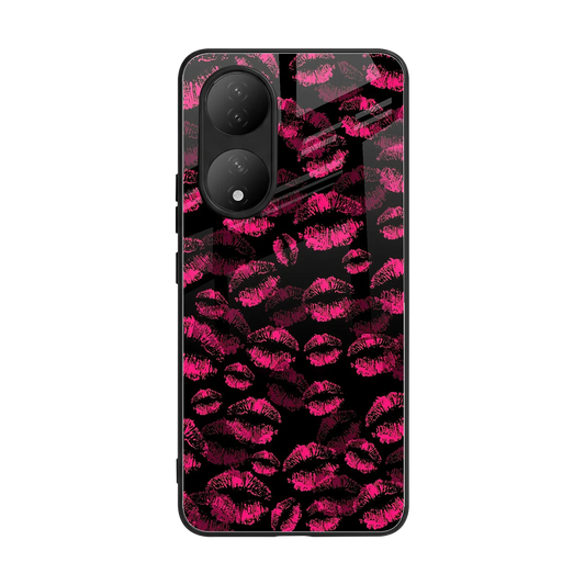 Lip Love back phone cover | glass case for Vivo-y100