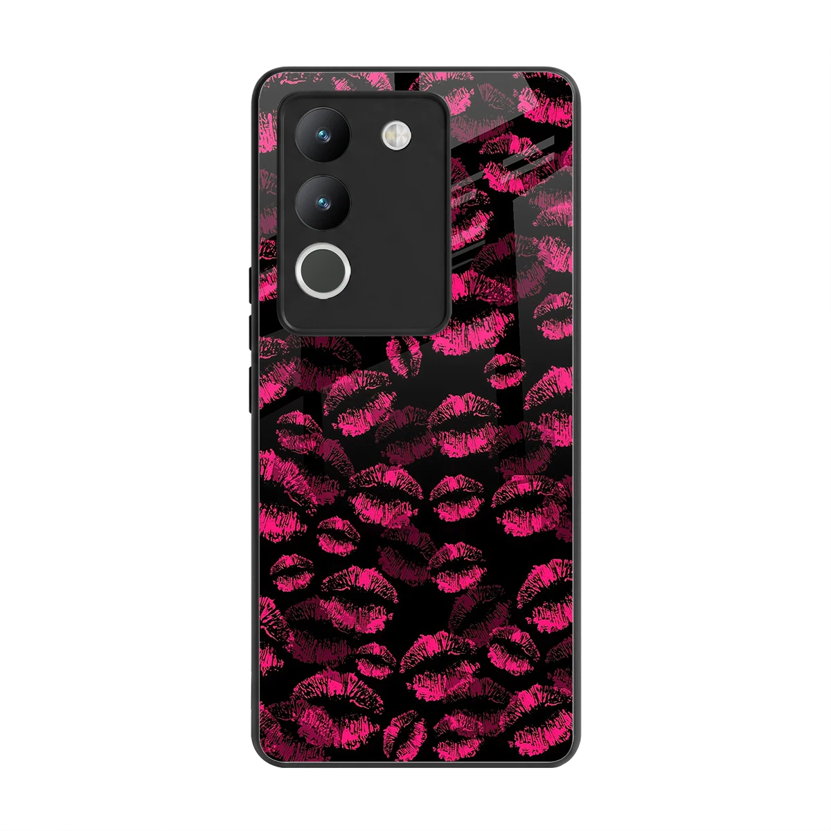 Lip Love back phone cover | glass case for vivo y200 5g