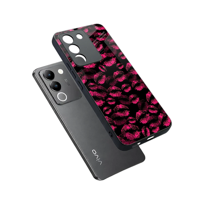 Lip Love sleek vivo y200 5g cover with tempered glass back and TPU edges