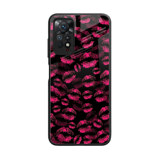 Lip Love back phone cover | glass case for redmi note 11 pro