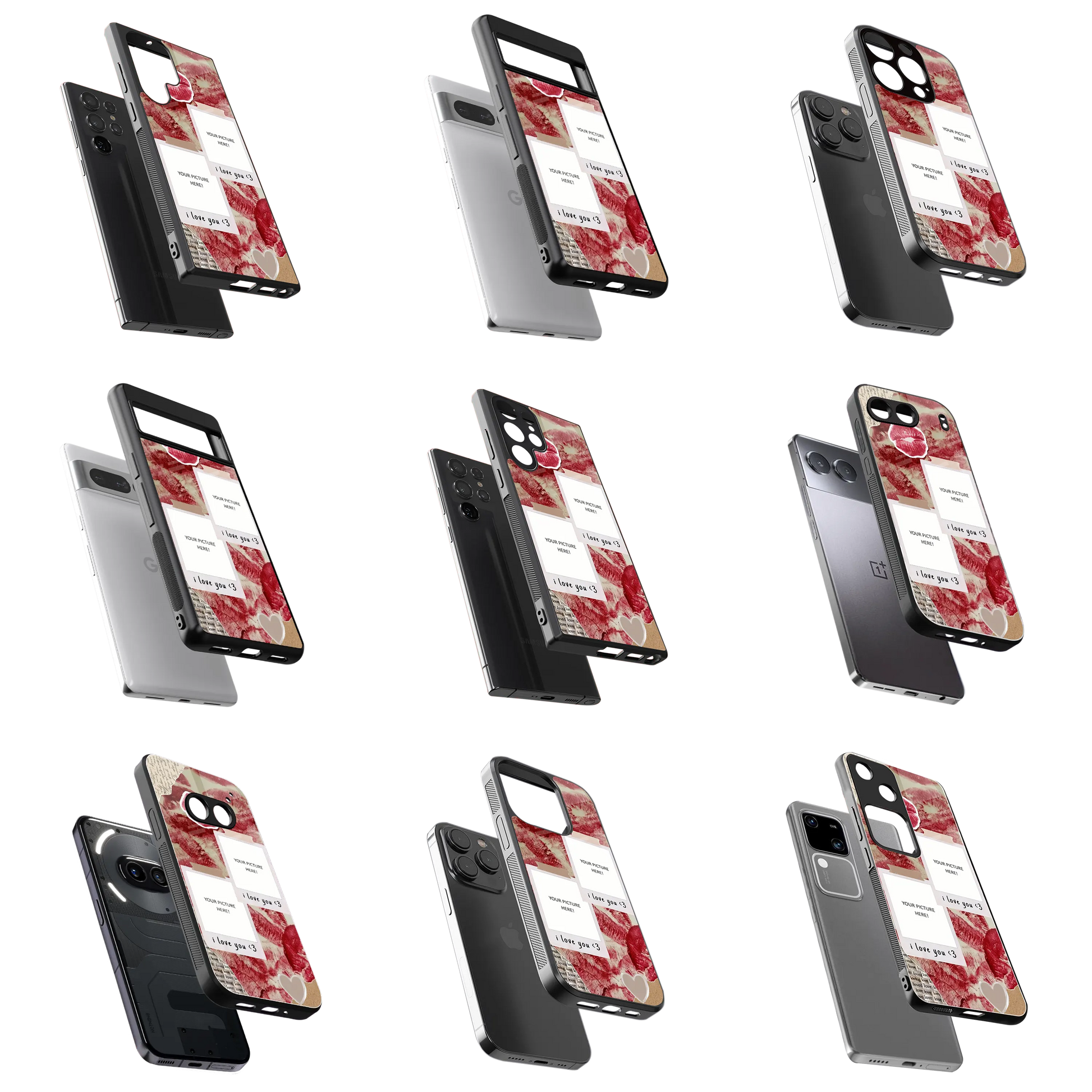 Polaroid Personalised Glass Phone Case