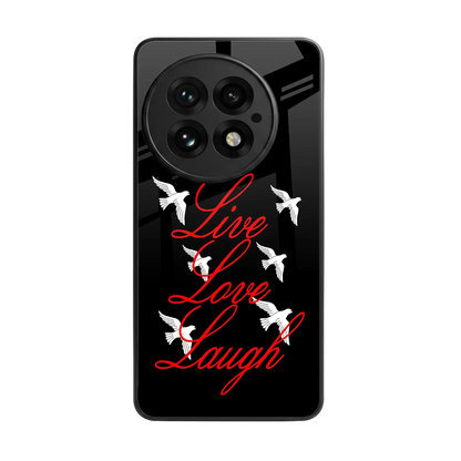Live Love Laugh back phone cover | glass case for oneplus 13