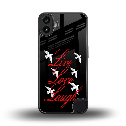 Live Love Laugh back phone cover | glass case for cmf nothing phone 1