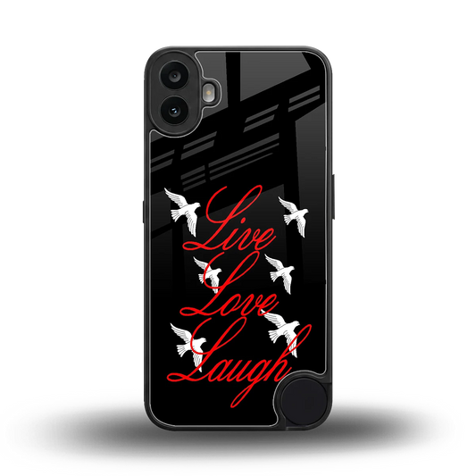 Live Love Laugh back phone cover | glass case for cmf nothing phone 1