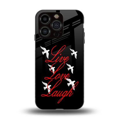 Live Love Laugh back phone cover | glass case for iphone 12 pro