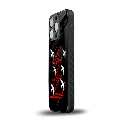 Live Love Laugh iphone 12 pro mobile cover | shockproof glass phone case