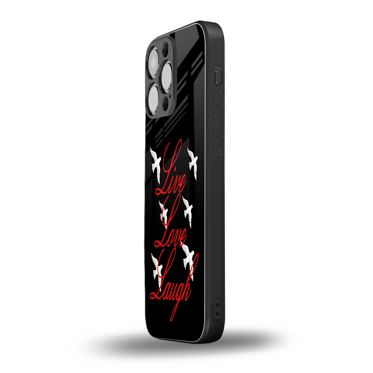 Live Love Laugh iphone 15 pro max mobile cover | shockproof glass phone case