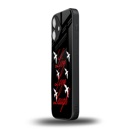 Live Love Laugh iPhone 16 mobile cover | shockproof glass phone case