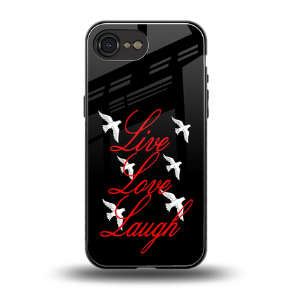 Live Love Laugh back phone cover | glass case for iphone 16e