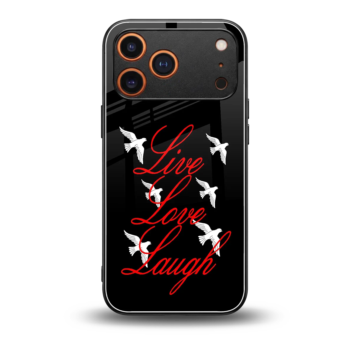Live Love Laugh back phone cover | glass case for iphone 17 pro