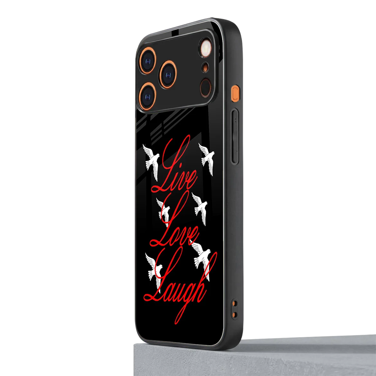 Live Love Laugh iphone 17 pro mobile cover | shockproof glass phone case