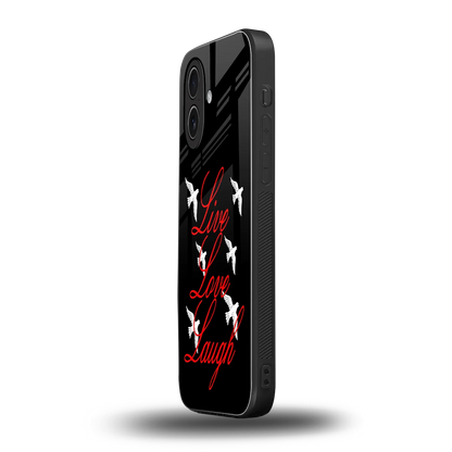 Live Love Laugh iphone 17 mobile cover | shockproof glass phone case