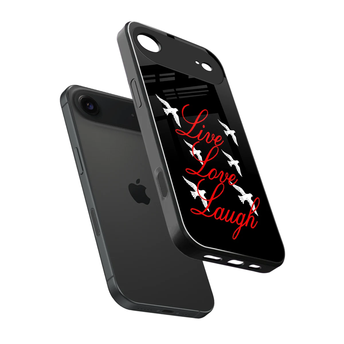 Live Love Laugh sleek iphone air cover with tempered glass back and TPU edges