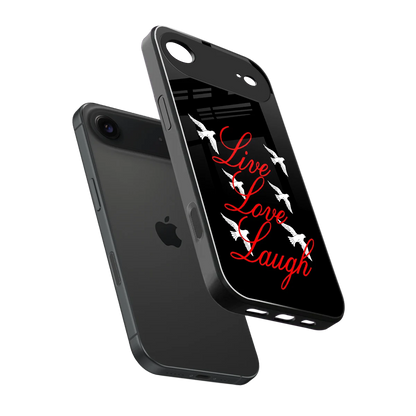 Live Love Laugh sleek iphone air cover with tempered glass back and TPU edges