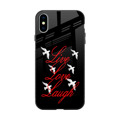 Live Love Laugh back phone cover | glass case for iphone x
