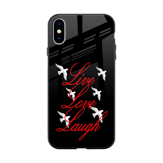 Live Love Laugh back phone cover | glass case for iphone xs