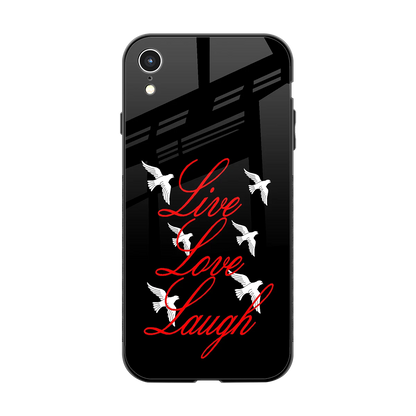 Live Love Laugh back phone cover | glass case for iphone xr