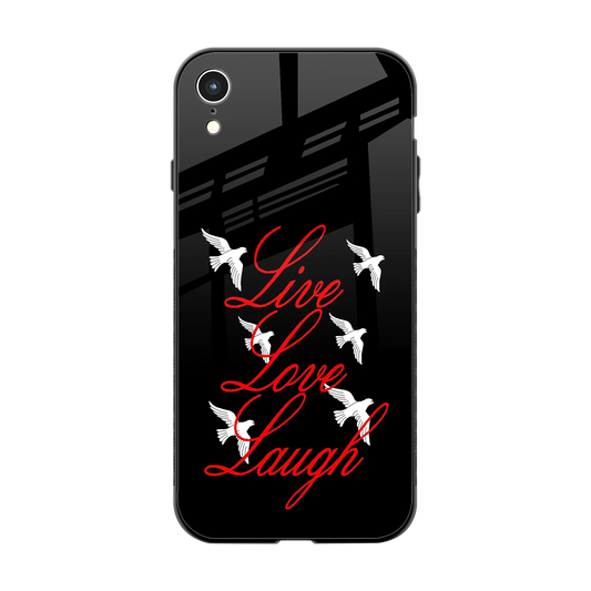 Live Love Laugh back phone cover | glass case for iphone xr