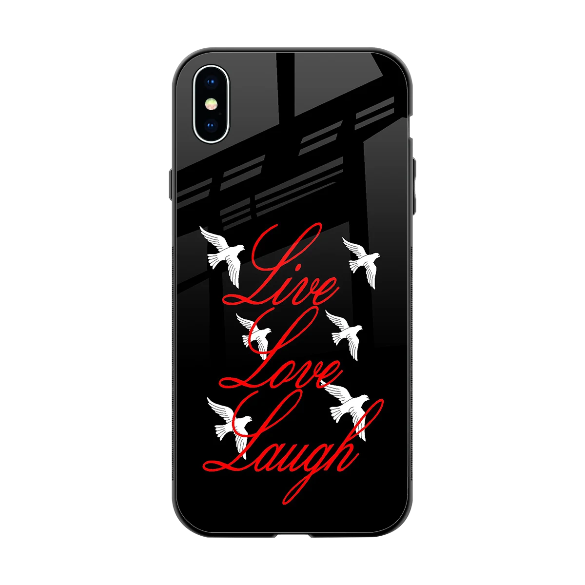 Live Love Laugh back phone cover | glass case for iphone xs max