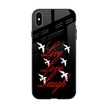 Live Love Laugh back phone cover | glass case for iphone xs max