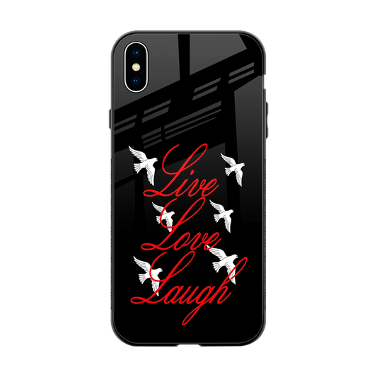Live Love Laugh back phone cover | glass case for iphone xs max