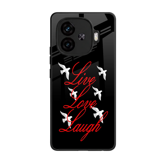 Live Love Laugh back phone cover | glass case for iqoo neo 10r 5g