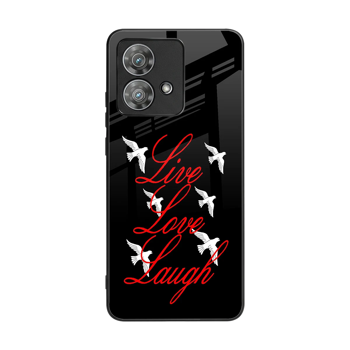 Live Love Laugh back phone cover | glass case for motorola edge 40 neo 5g