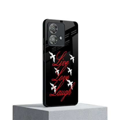 Live Love Laugh motorola edge 40 neo 5g mobile cover | shockproof glass phone case