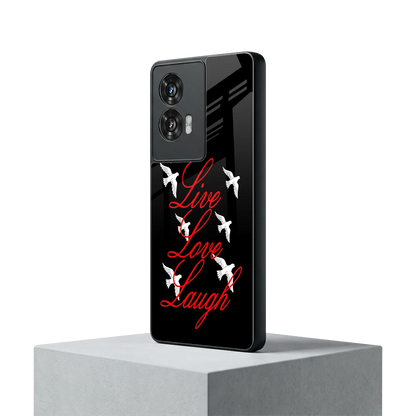 Live Love Laugh motorola edge 50 fusion mobile cover | shockproof glass phone case