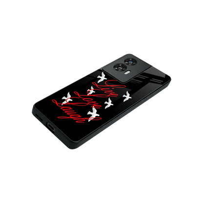 Live Love Laugh stylish phone case for motorola edge 50 fusion | glossy glass and slim fit