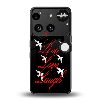 Live Love Laugh back phone cover | glass case for nothing phone 3