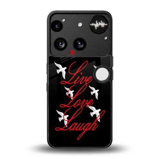 Live Love Laugh back phone cover | glass case for nothing phone 3